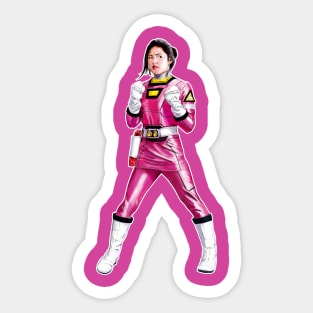 Pink Turbo Power Ranger Sticker